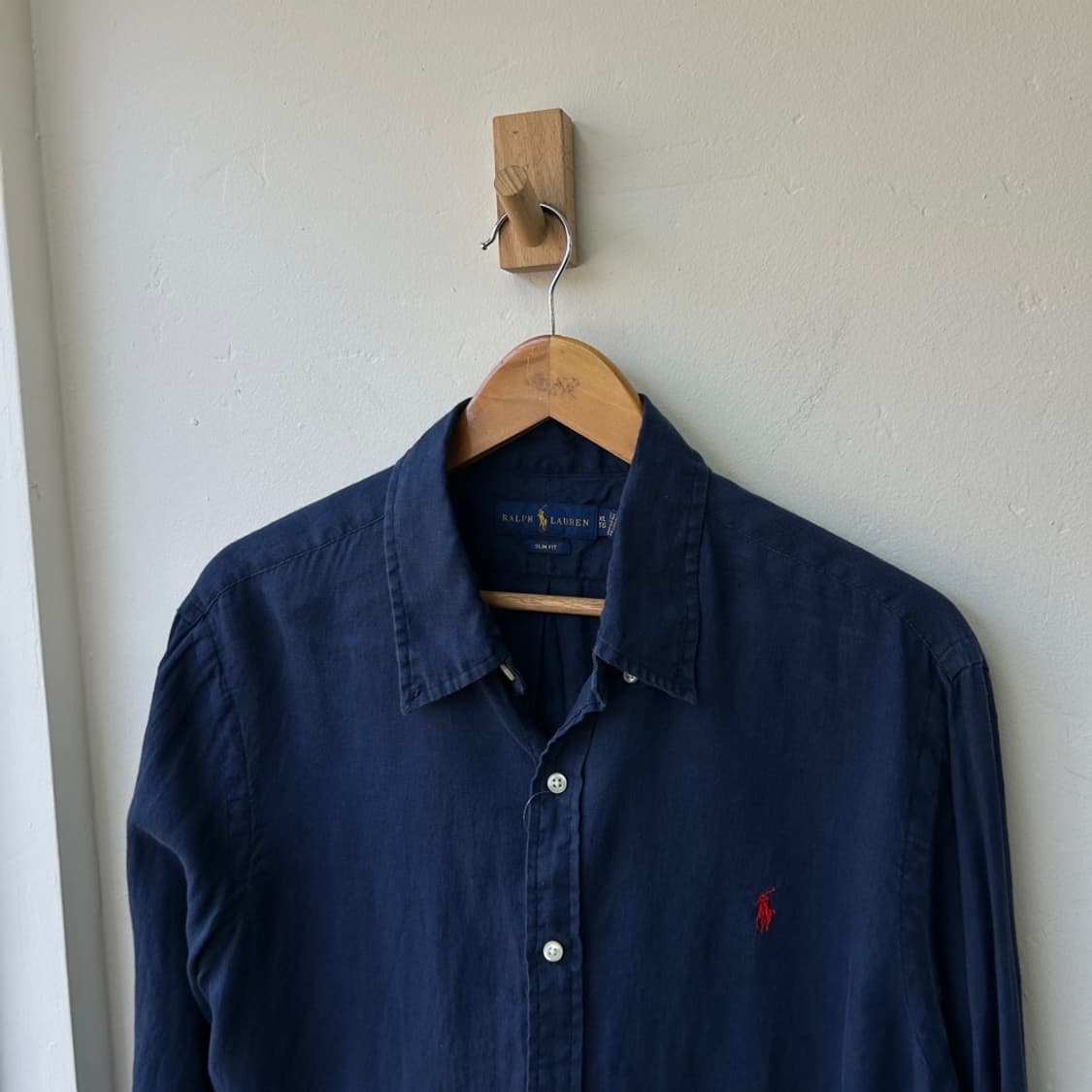 16722 - 폴로 랄프로렌 네이비 린넨 셔츠 상품이미지1