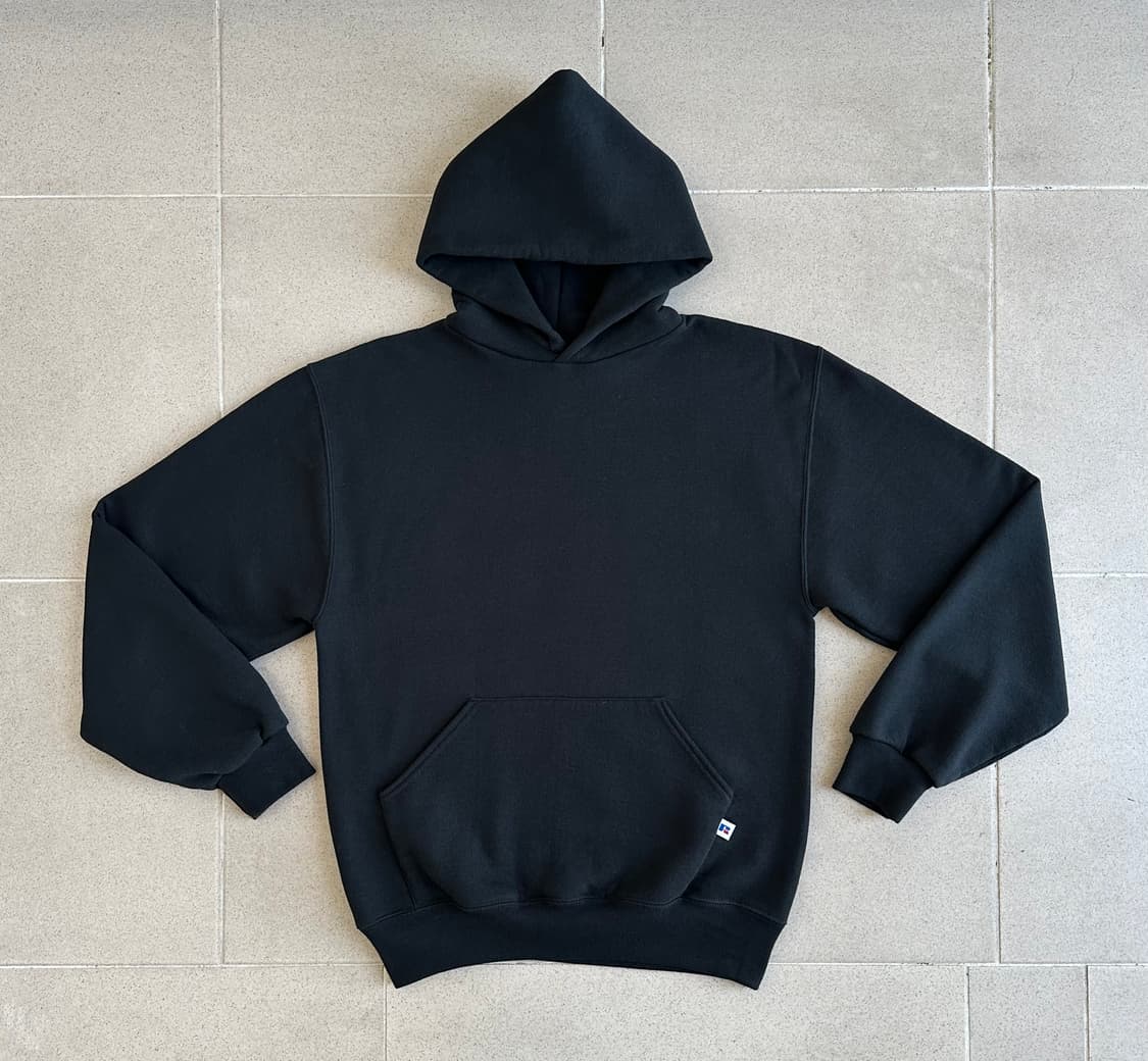 90s 빈티지 러셀 후드 블랙 M USA 상품이미지1