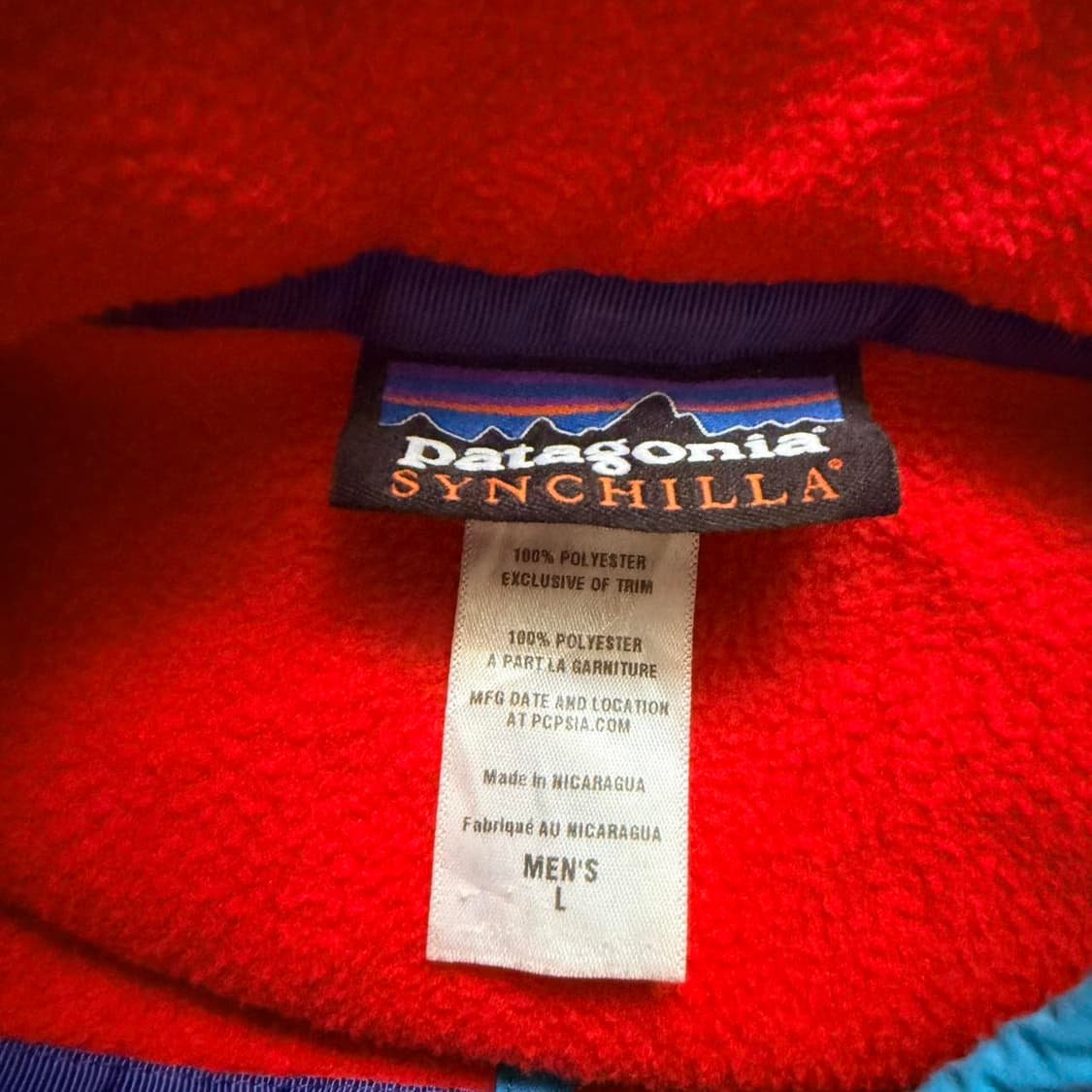 10s 파타고니아 신칠라 스냅-T 레드/스카이블루 상품이미지3