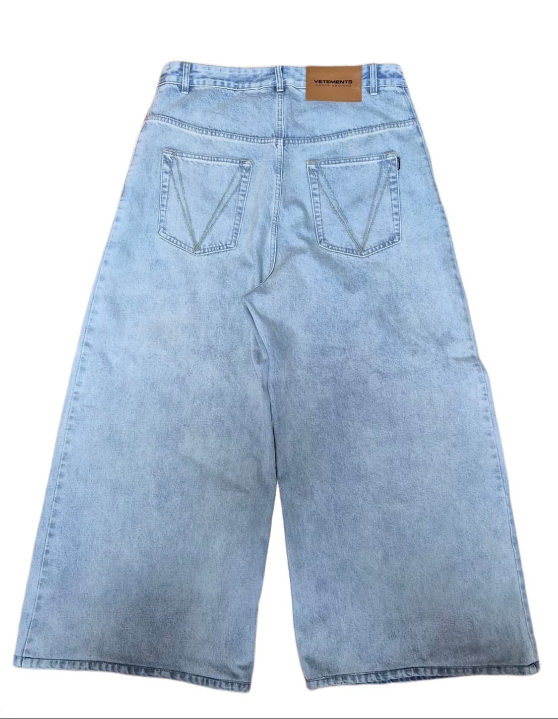 베트멍 로고 자수 와이드 데님팬츠 상품이미지2