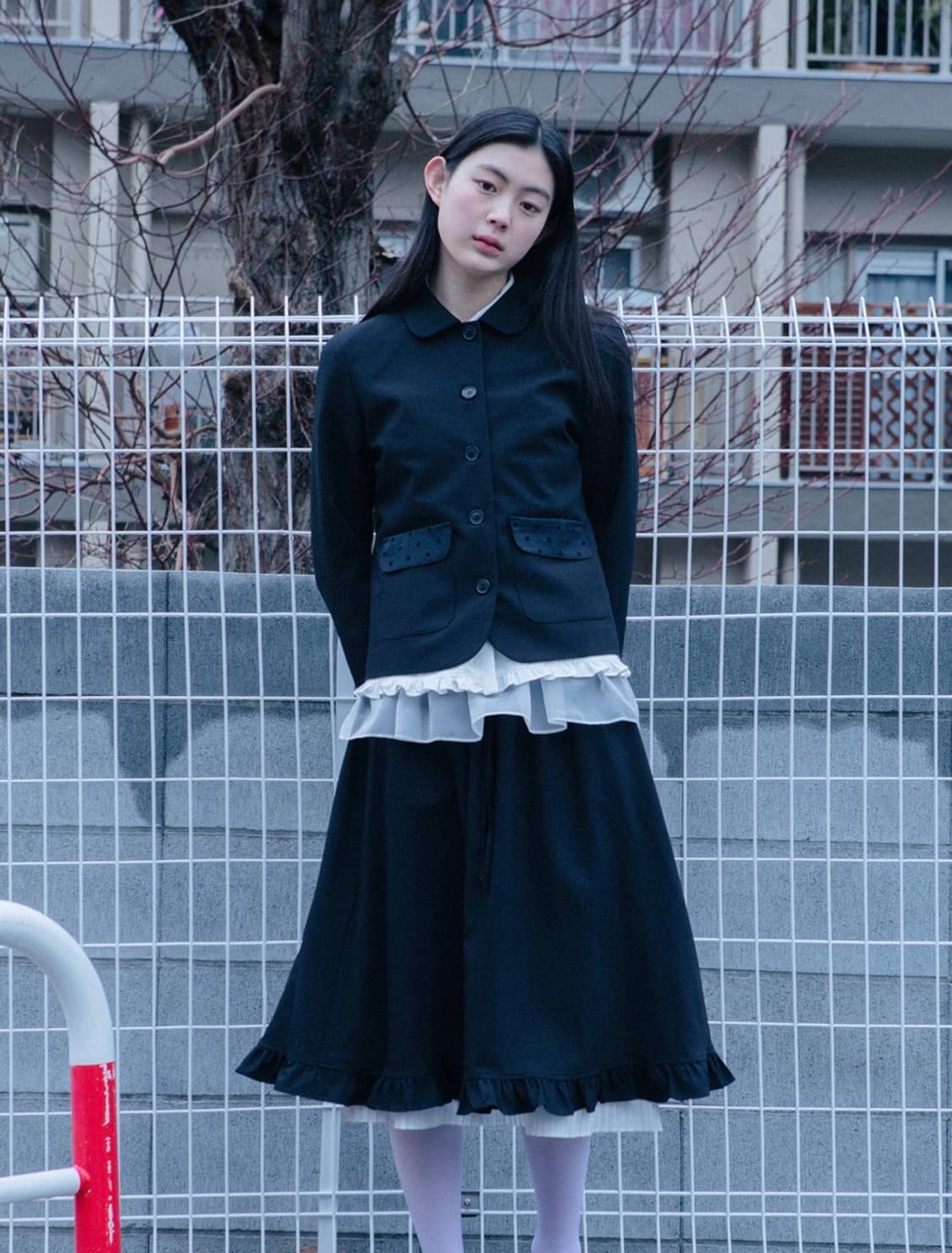 [OHESHIO] dot round collar jacket 상품이미지6