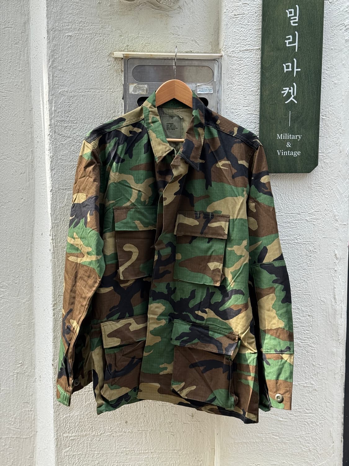 90s 미군 BDU 우드랜드 카모 셔츠 (M-R) 상품이미지1