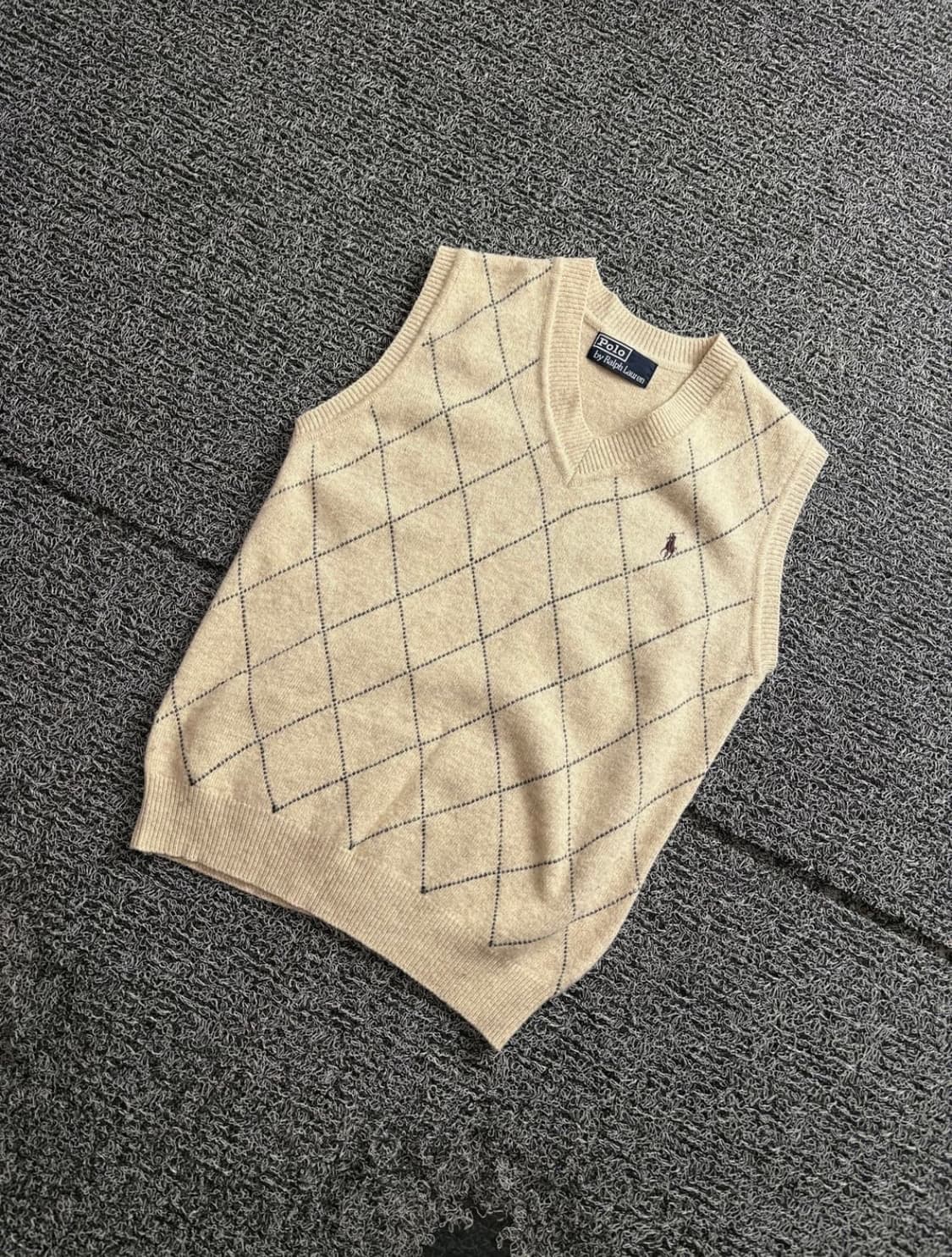 폴로 랄프로렌 포니로고 아가일 니트 베스트 4174 상품이미지1