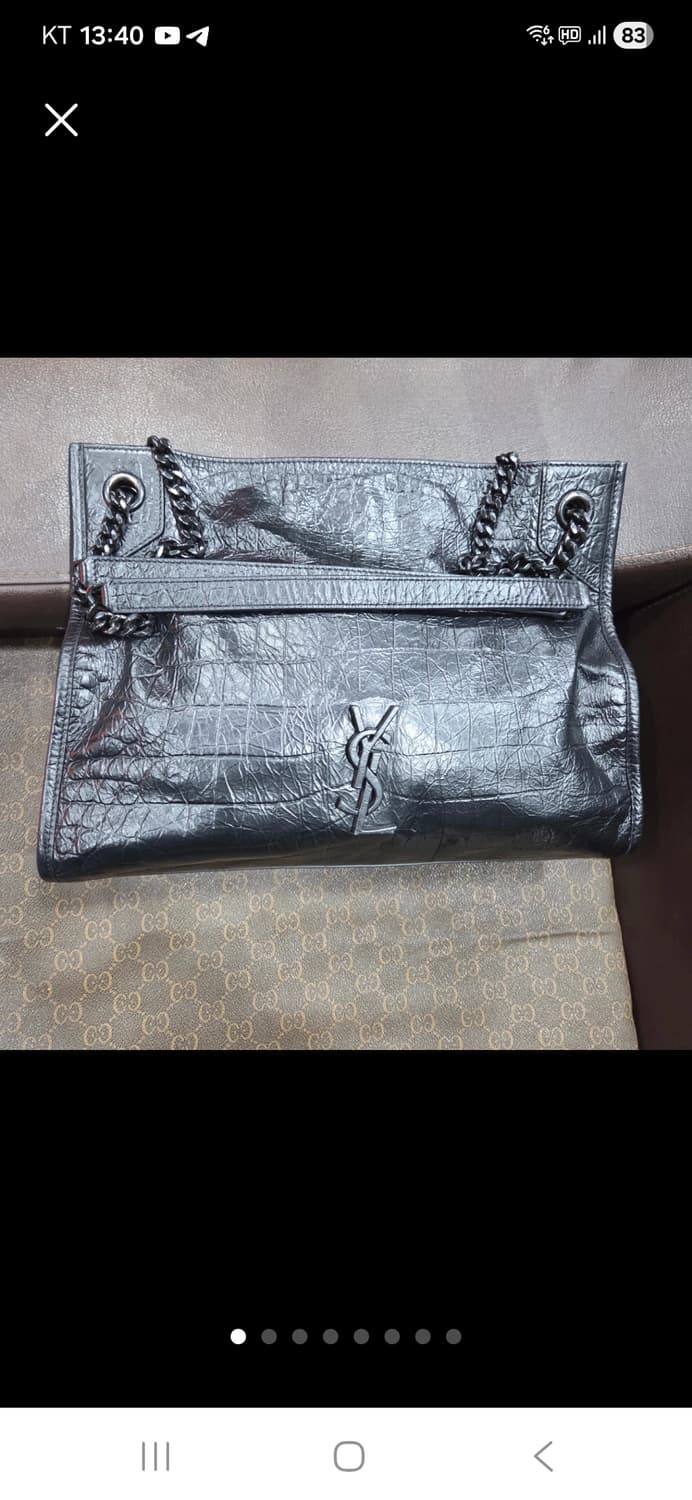 생로랑 니키 크로커다일 엠보싱 숄더 상품이미지2