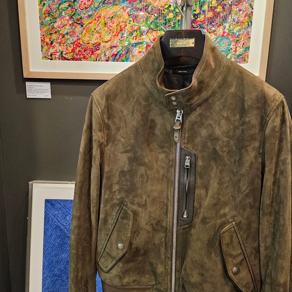 톰포드 캐시미어 스웨이드 헤링턴 하이넥 자켓 상품이미지2