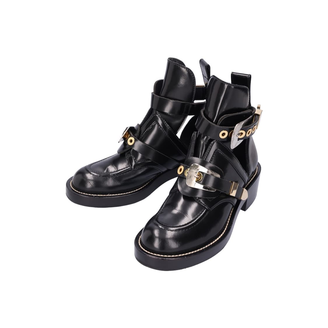 발렌시아가 477195 생튀르 벨트 버클 부츠 블랙 38 상품이미지5