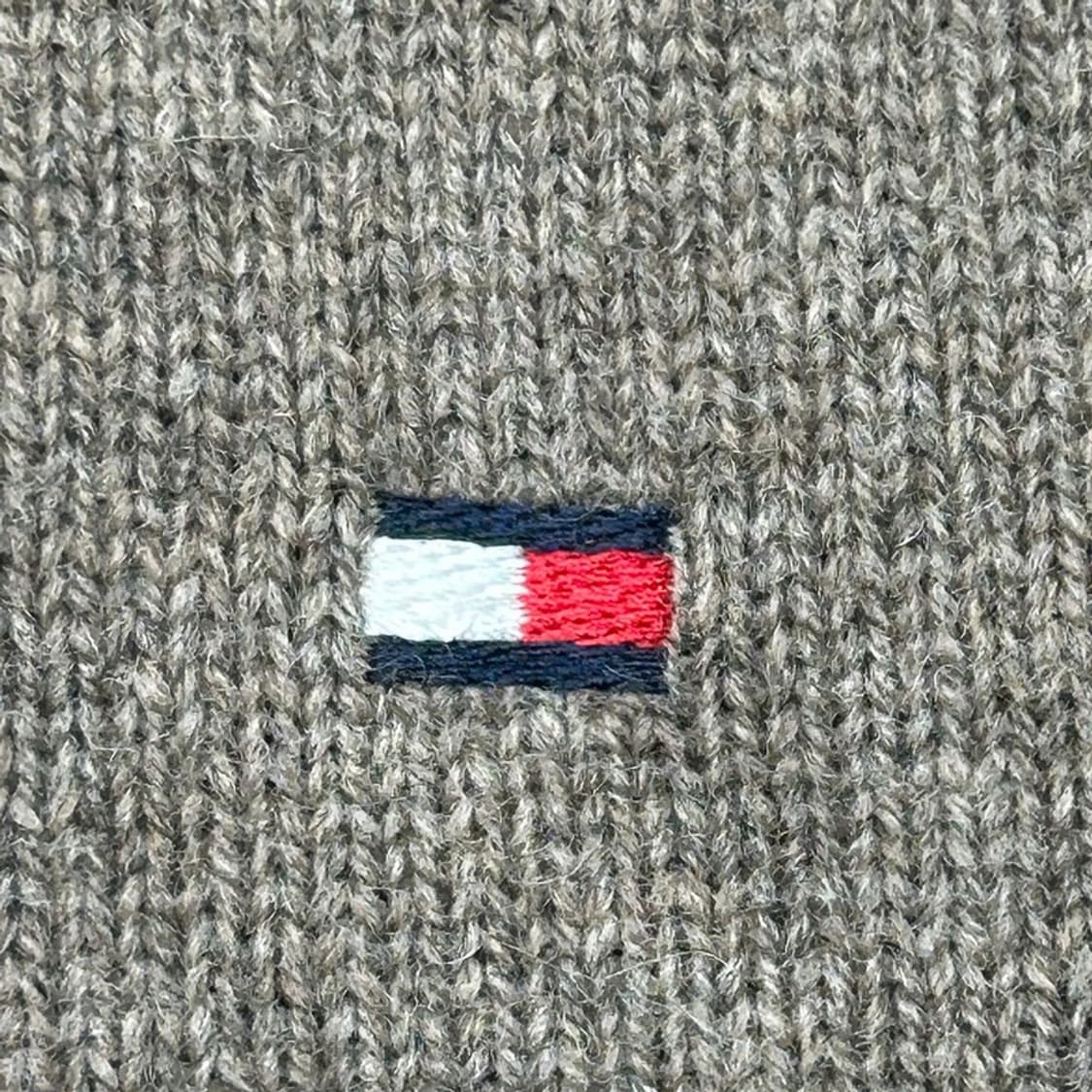 TOMMY HILFIGER 브라운 브이넥 엘보패치 니트 L 상품이미지2