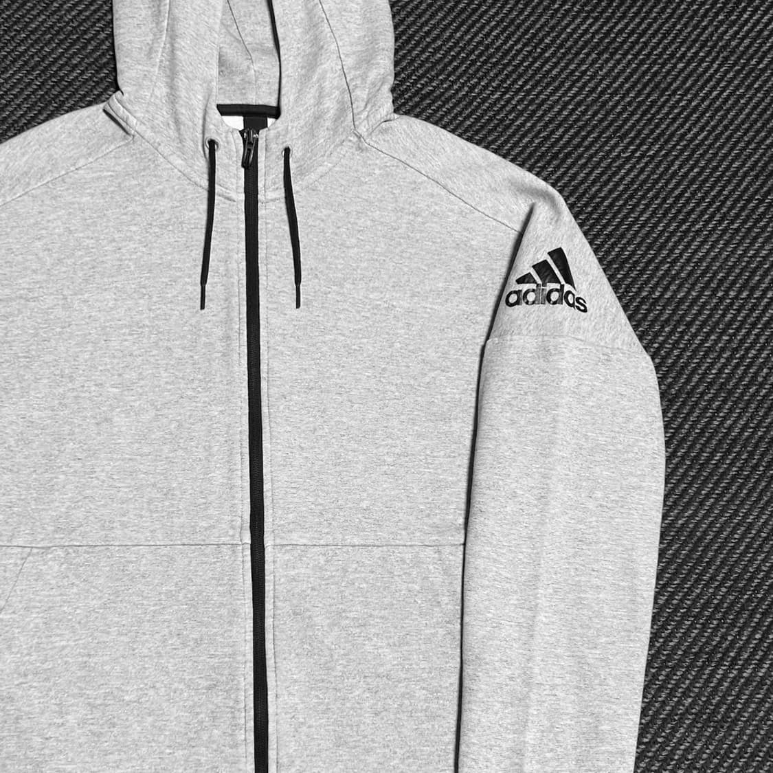 [M] adidas 아디다스 그레이 트레이닝 후드집업 자켓 상품이미지2