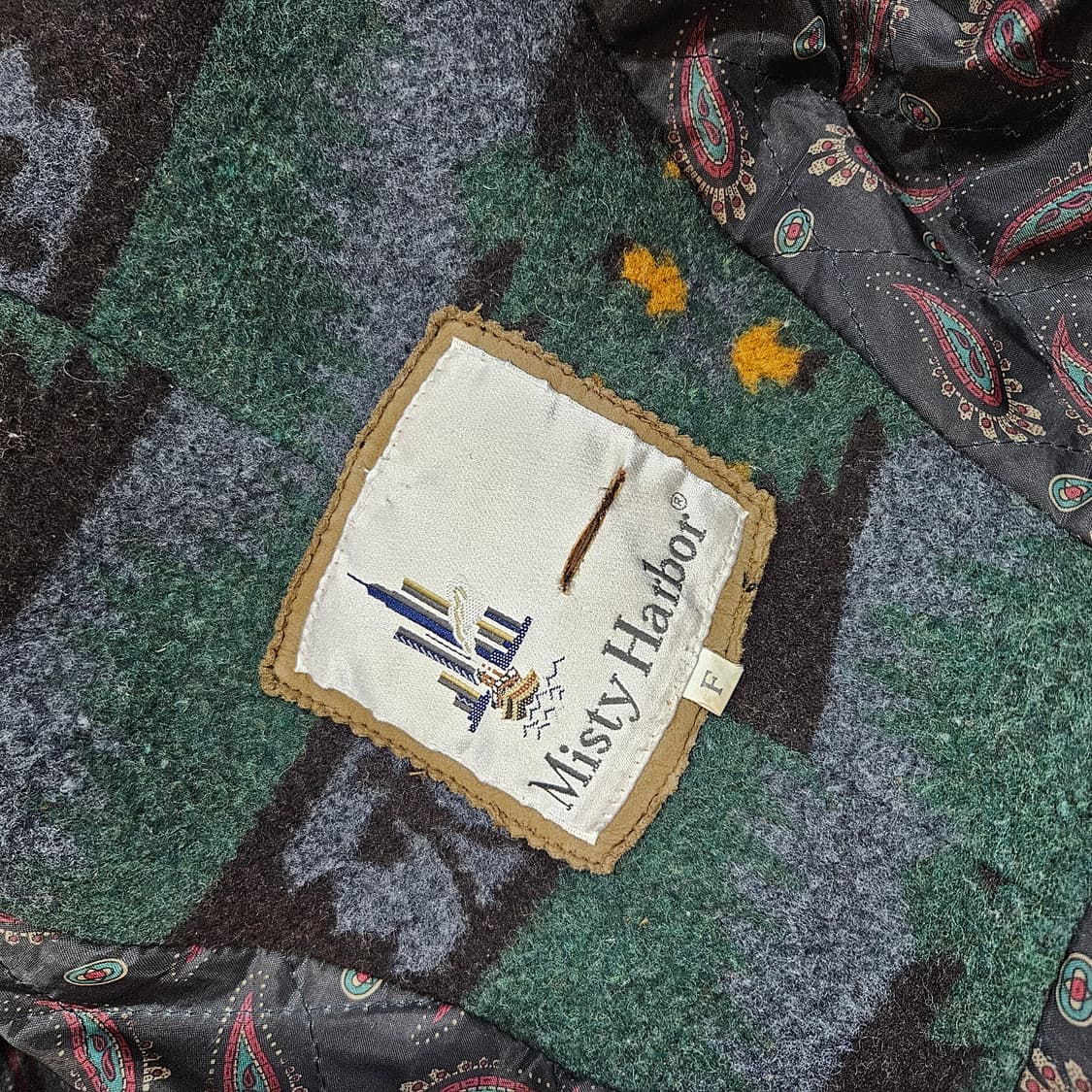 미스티하버(Mysti Harbor) 빈티지 가죽 노르딕 블럭 점퍼  상품이미지7