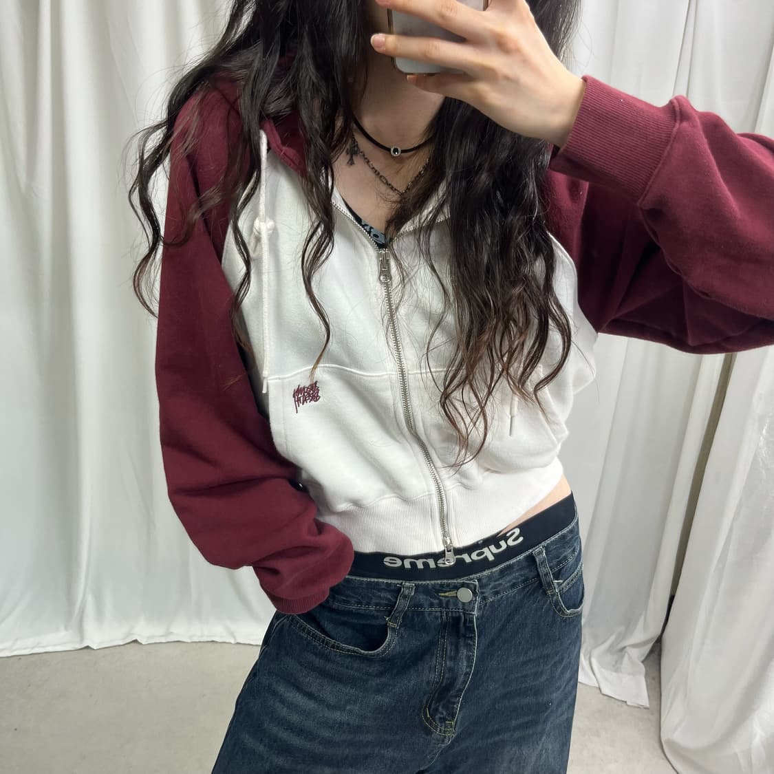 Brownbreath raglan 2way hood zip-up 상품이미지3