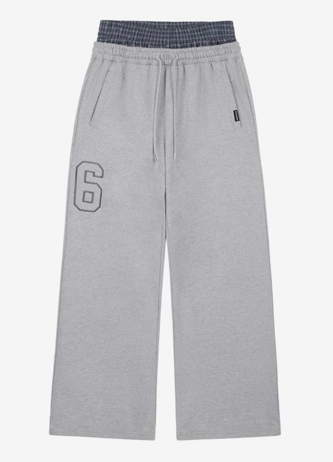 Check Layered 96 Wide 2way Jogger - Gray 상품이미지2