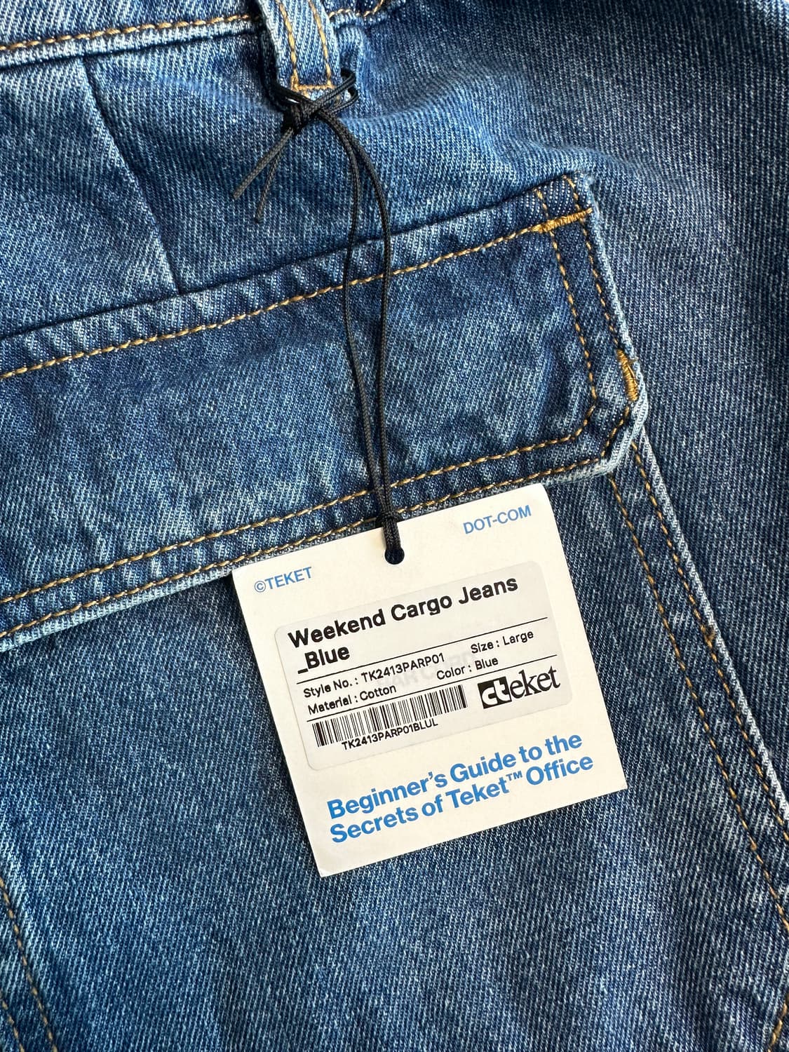 TEKET 테켓 위캔드 카고 데님 / BLUE, L SIZE 상품이미지6