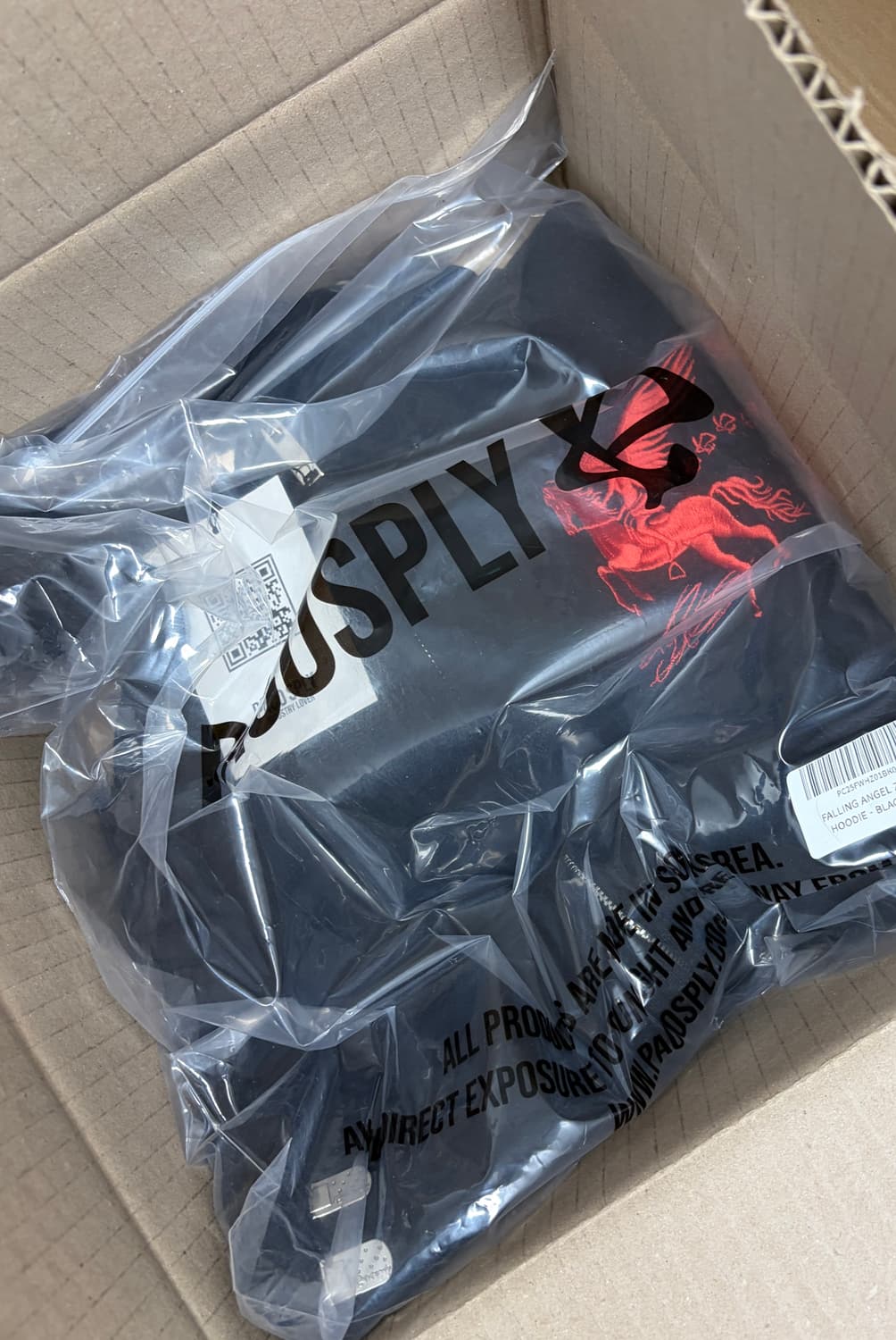 1 2 파코서플라이 폴링 엔젤 후드집업 블랙 미시착 새제품 바로배송 판매 상품이미지1