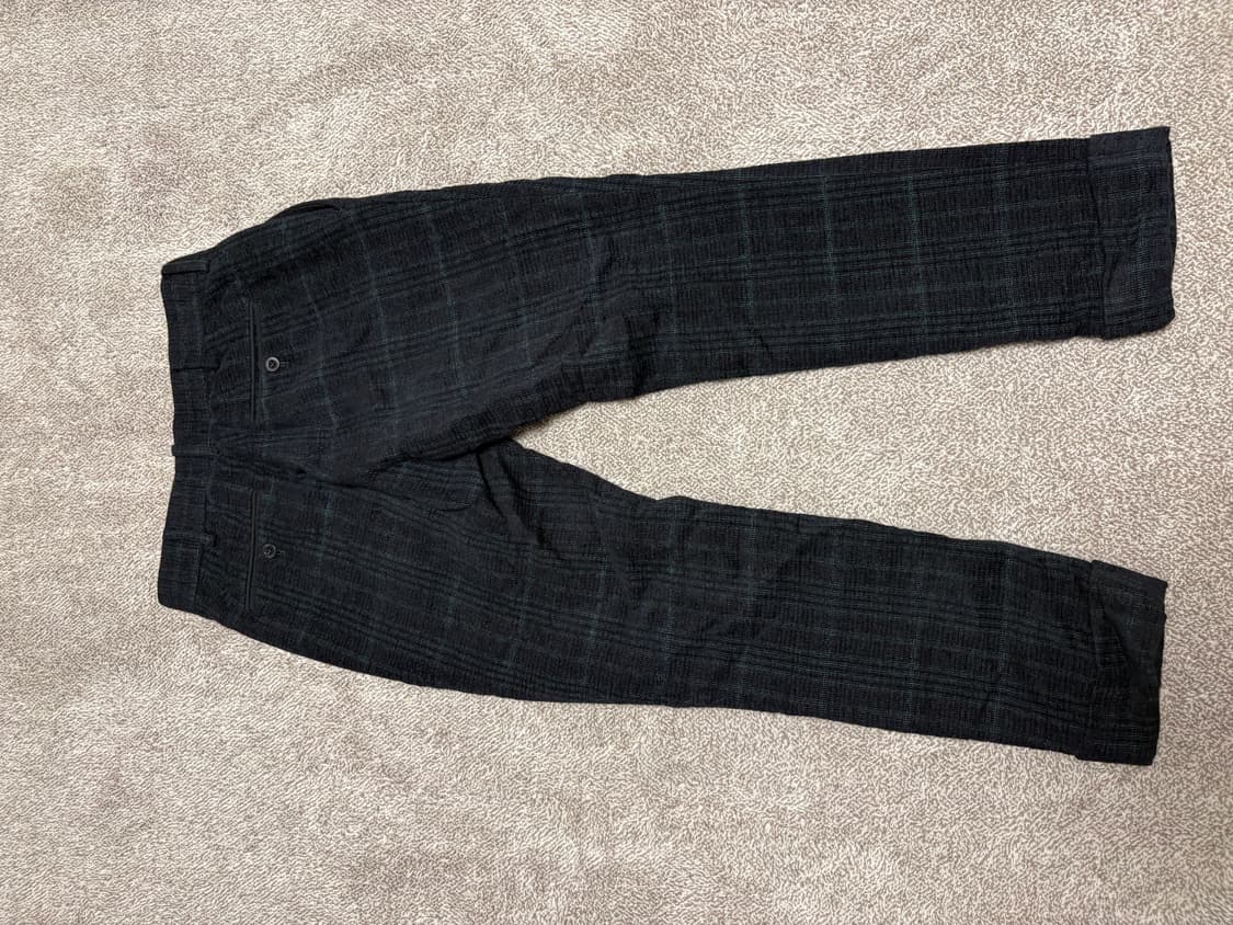 사카이 14AW 아크릴 울 체크 롤업 테이퍼드 팬츠 상품이미지2