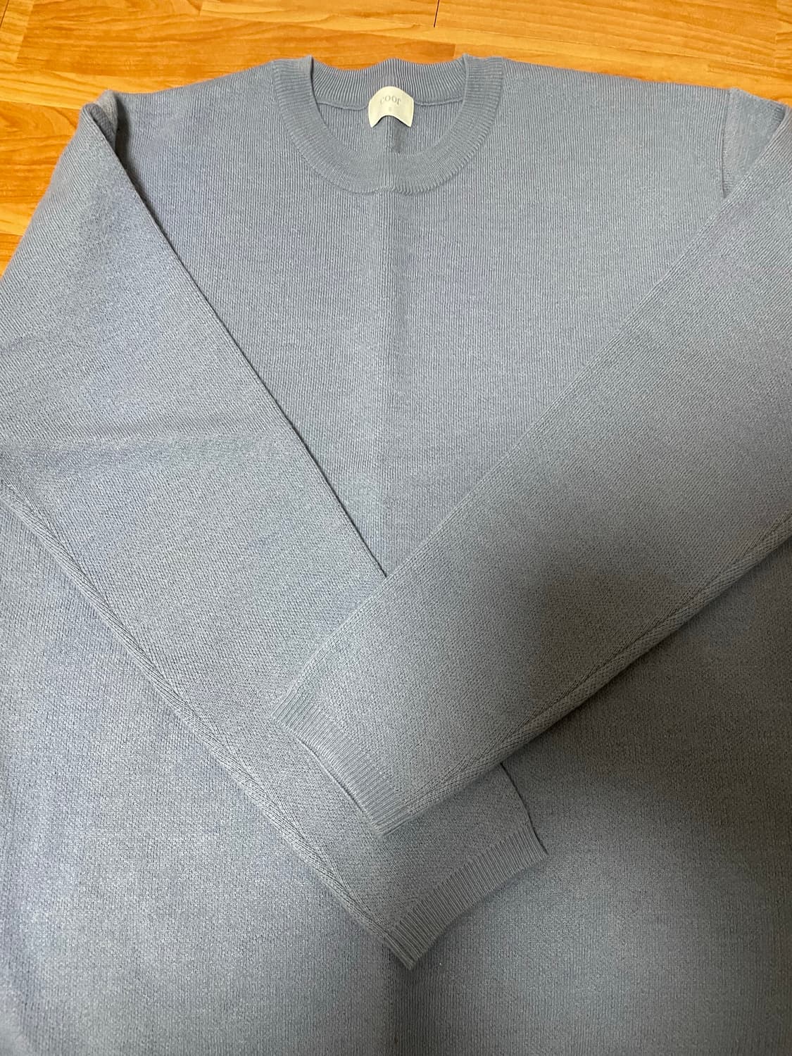 쿠어 탑필 울 라운드 니트 (블루그레이 S) 상품이미지2