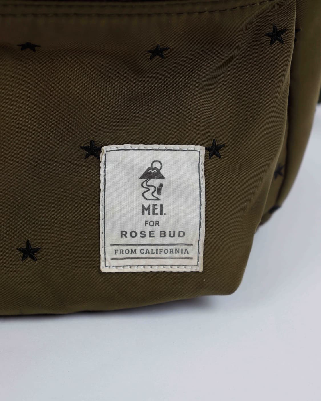 [ROSE BUD] 올리브컬러 스타 자수 나일론 백팩 상품이미지4