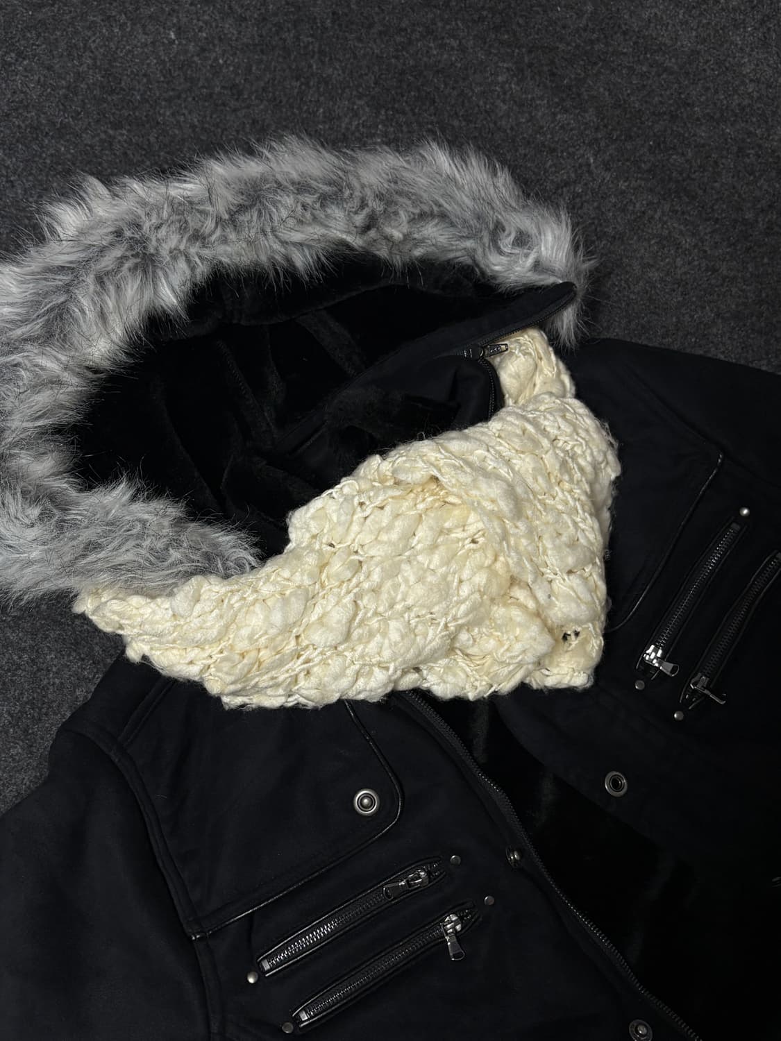 Vintage y2k morigirl grunge muffler 상품이미지1