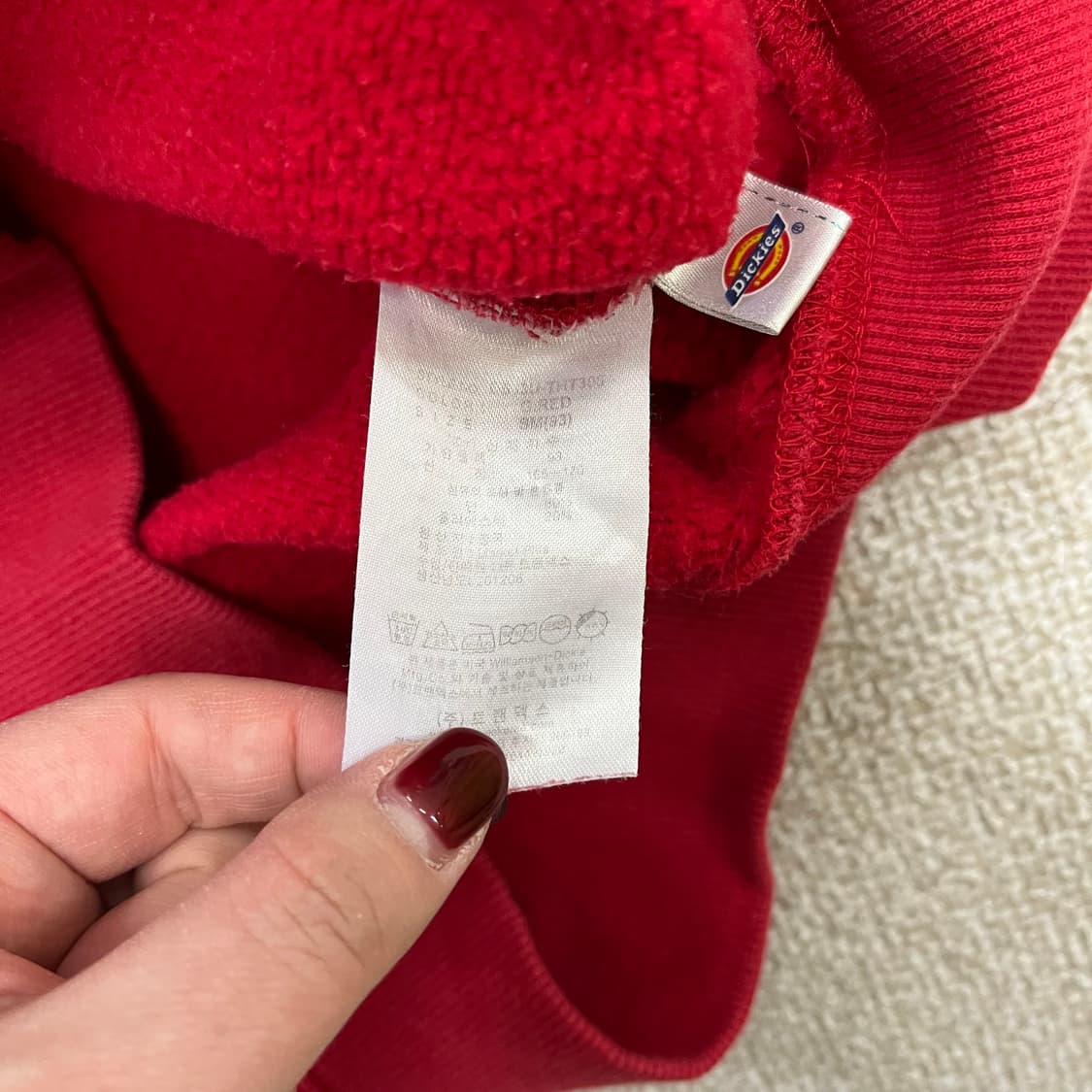 [S-M] 디키즈 빅로고 기모 긴팔 후드 티셔츠 0114M1 상품이미지3