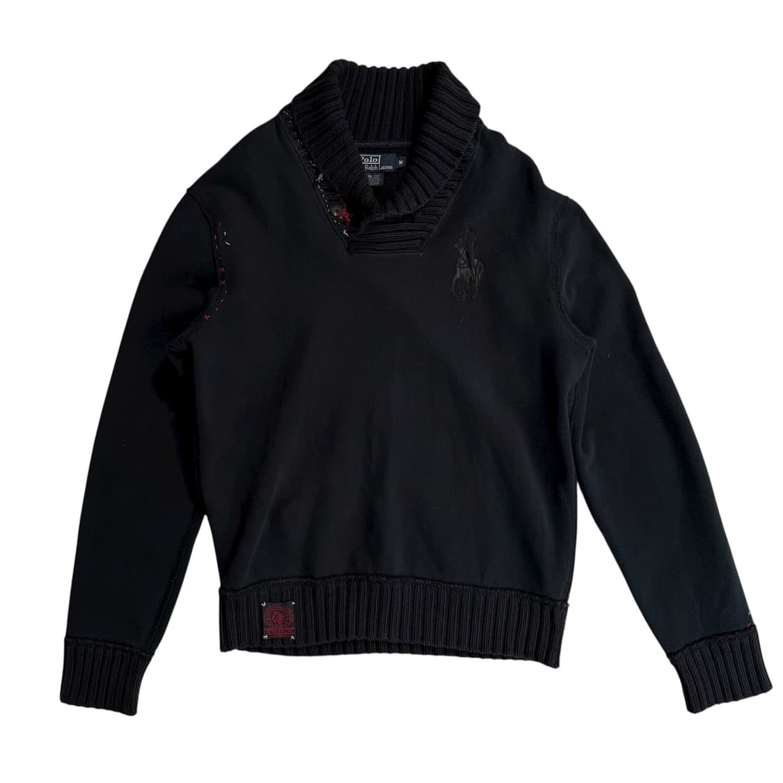 폴로 패치 니트 스웨터 상품이미지1