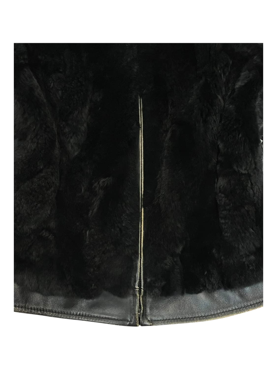 토끼 여우 양가죽 퍼자켓 블랙 66 #csz1967 상품이미지7