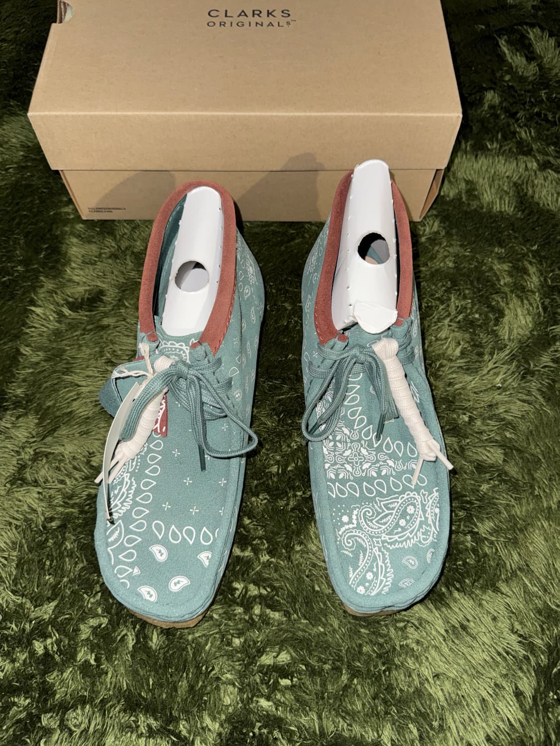 [265] Clarks 클락스 왈라비 부츠 그린 페이즐리 상품이미지2