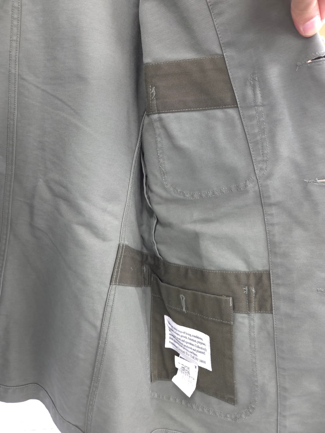 M 엔지니어드 가먼츠 베드포드 코튼 더블 크로스 카키색 자켓 상품이미지5