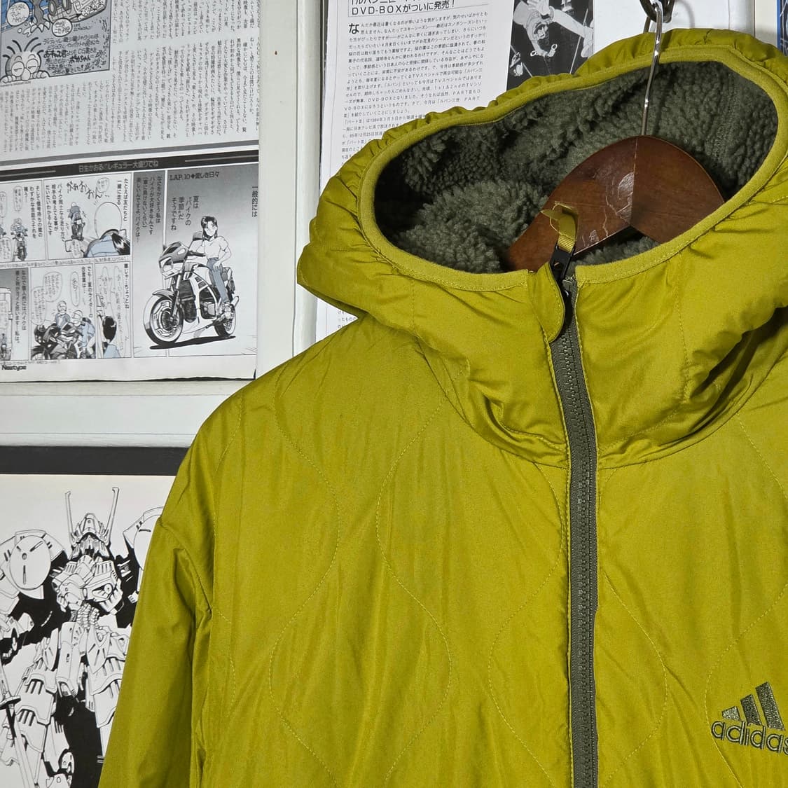 아디다스 카키 리버시블 플리스 후드 점퍼 상품이미지8