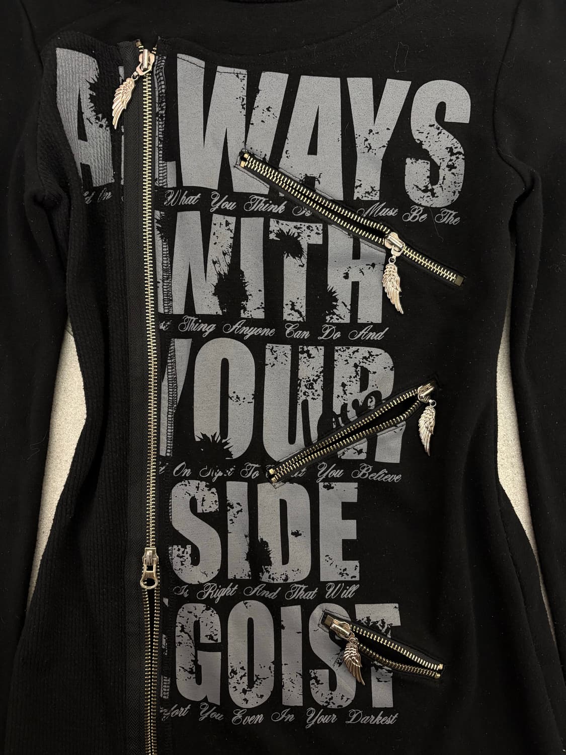 Egoist 지퍼 레터링 롱슬리브 상품이미지2