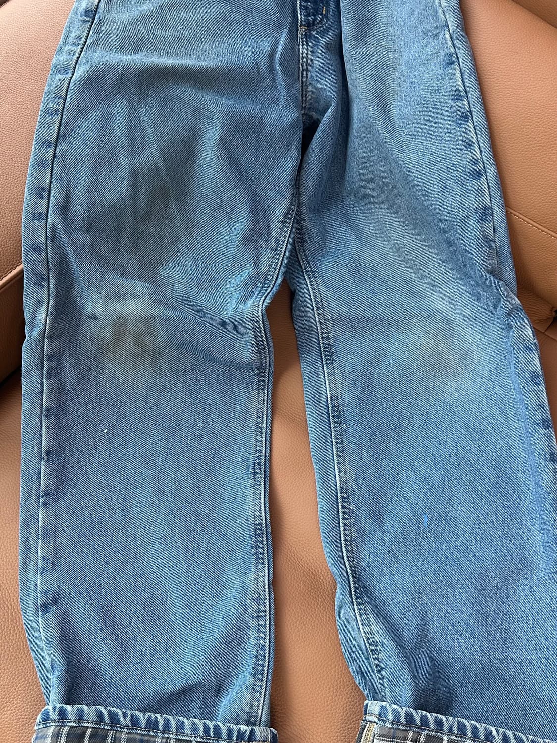 칼하트 데님 안감 체크 청바지 상품이미지2