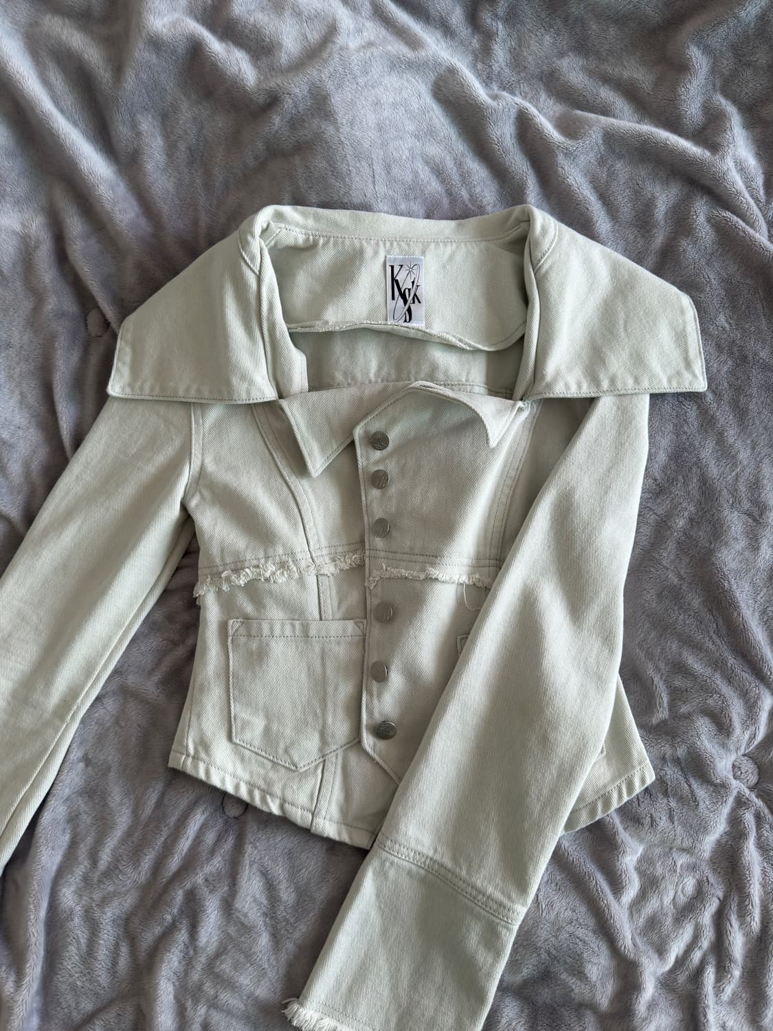 [m] Kashiko 카시코 우먼 데님 스퀘어넥 자켓 상품이미지2