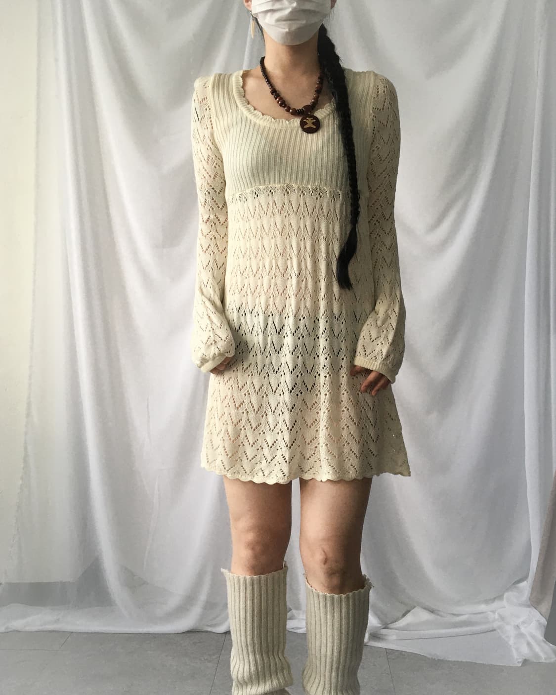 Punching pattern knit onepiece 상품이미지7