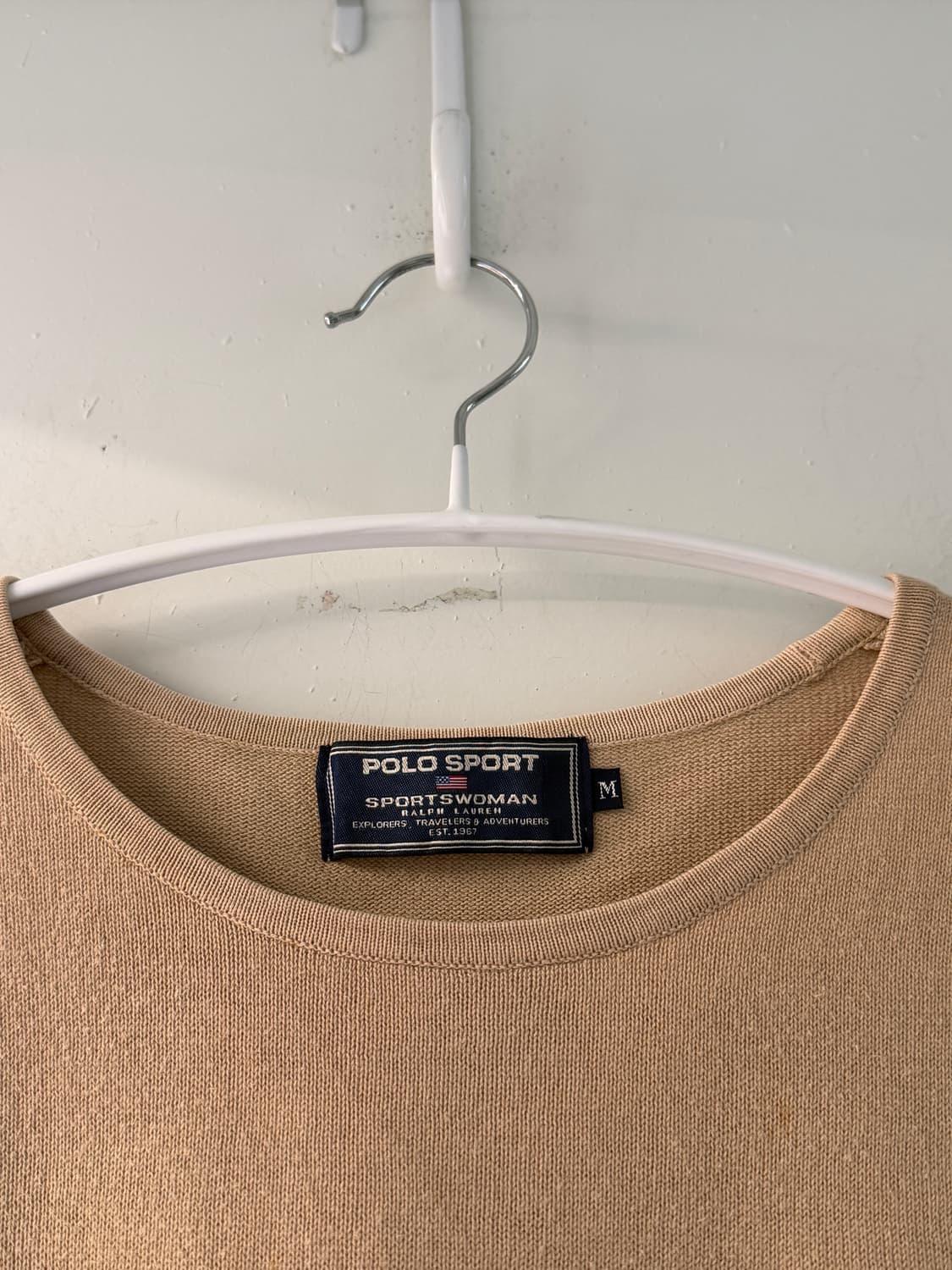 일본빈티지 폴로 베이지 반팔 니트 상품이미지7