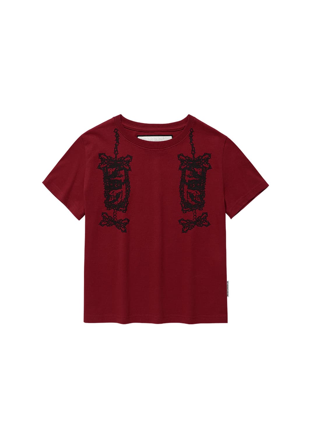 더바이닐하우스 CHAIN RIBBON TEE RED 상품이미지1