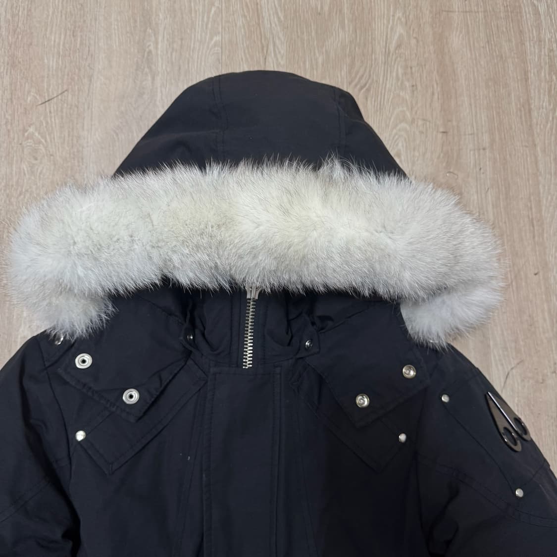 무스너클 은장 스틸링 화이트퍼 롱패딩 XS 상품이미지2