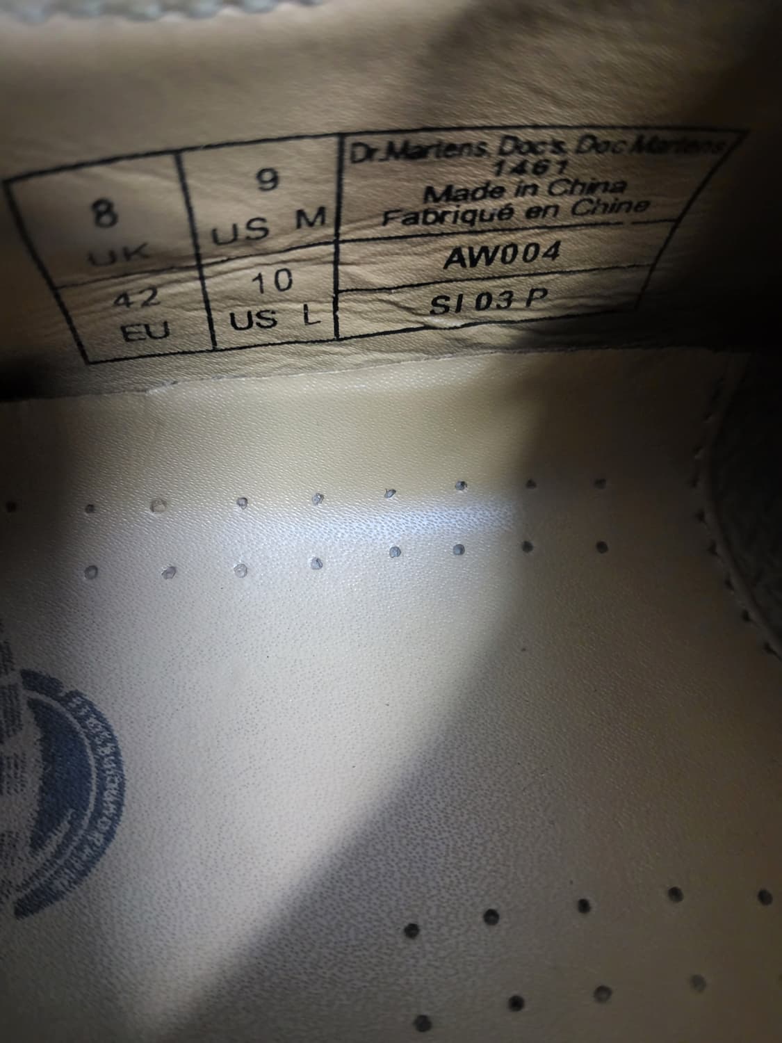 닥터마틴1461 모델 3홀 270사이즈 상품이미지2