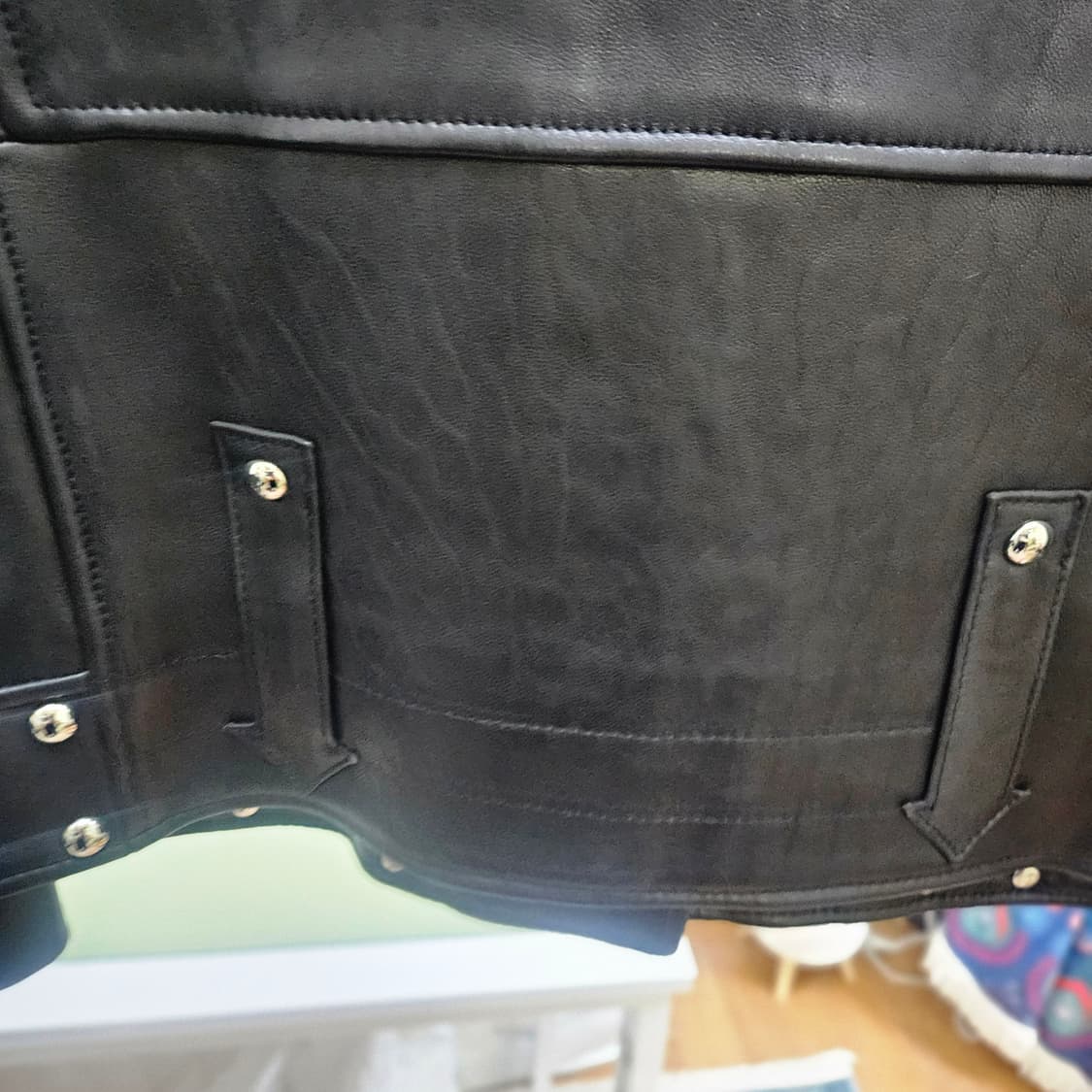 럭키슈에뜨 천연양가죽 스터드 바이커 자켓 상품이미지7