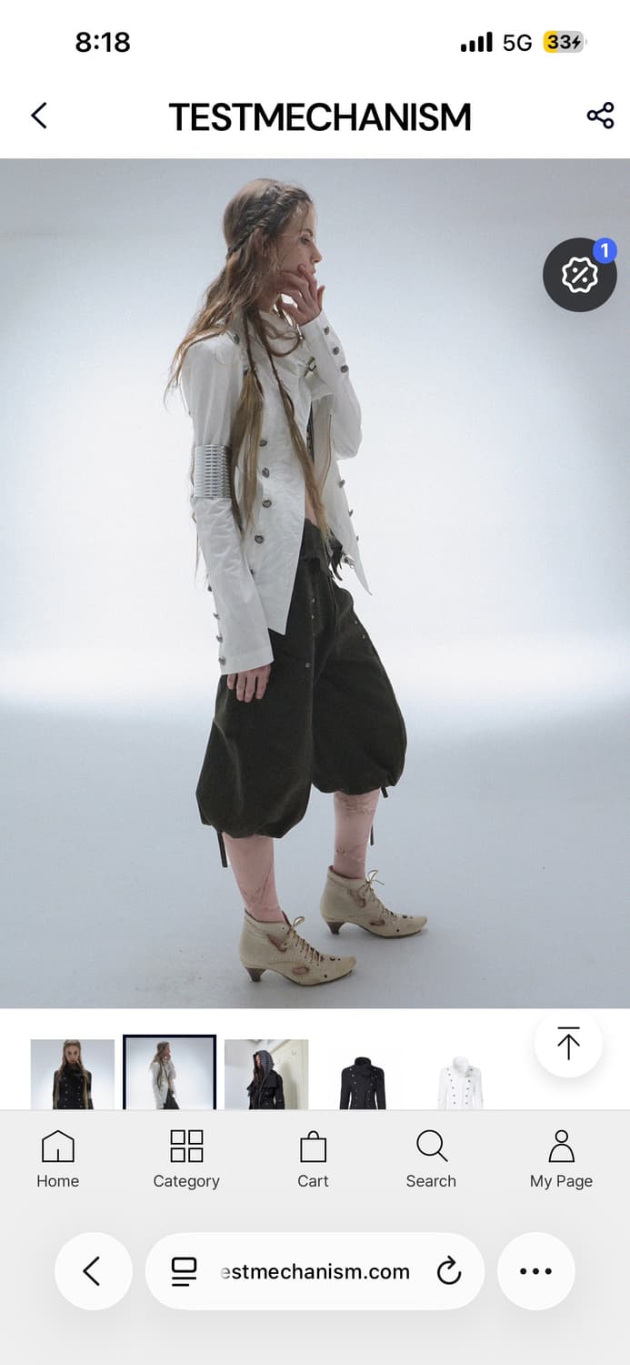 Testmechanism 테스트메커니즘 나폴레옹 자켓 흰색 상품이미지2