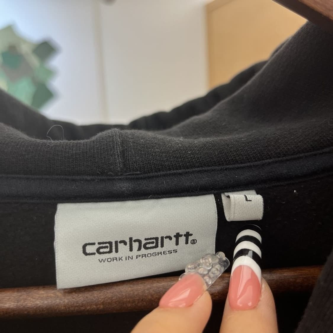 칼하트 캐주얼 빈티지 스펠로고 반집업 후드티 L C10110 상품이미지5