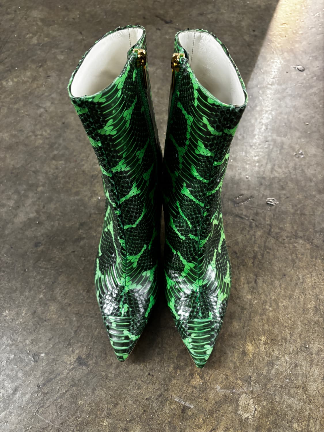 Tibi 앵글 뱀피 부츠 그린 37.5 (한국사이즈 240~245) 상품이미지2