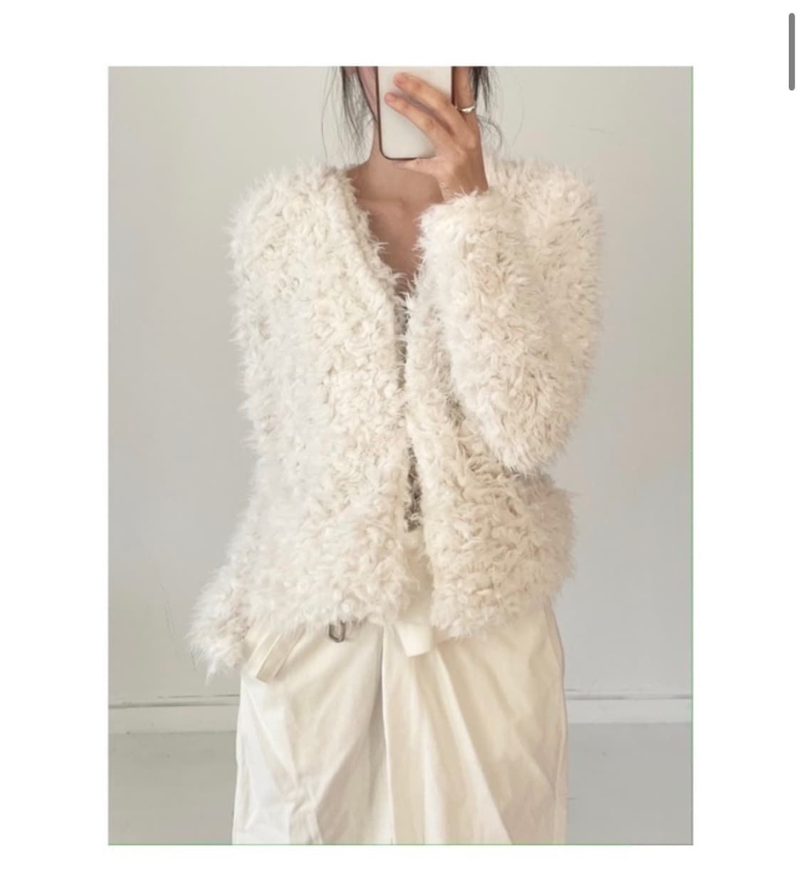 sopi fur cardigan (ivory) 상품이미지2