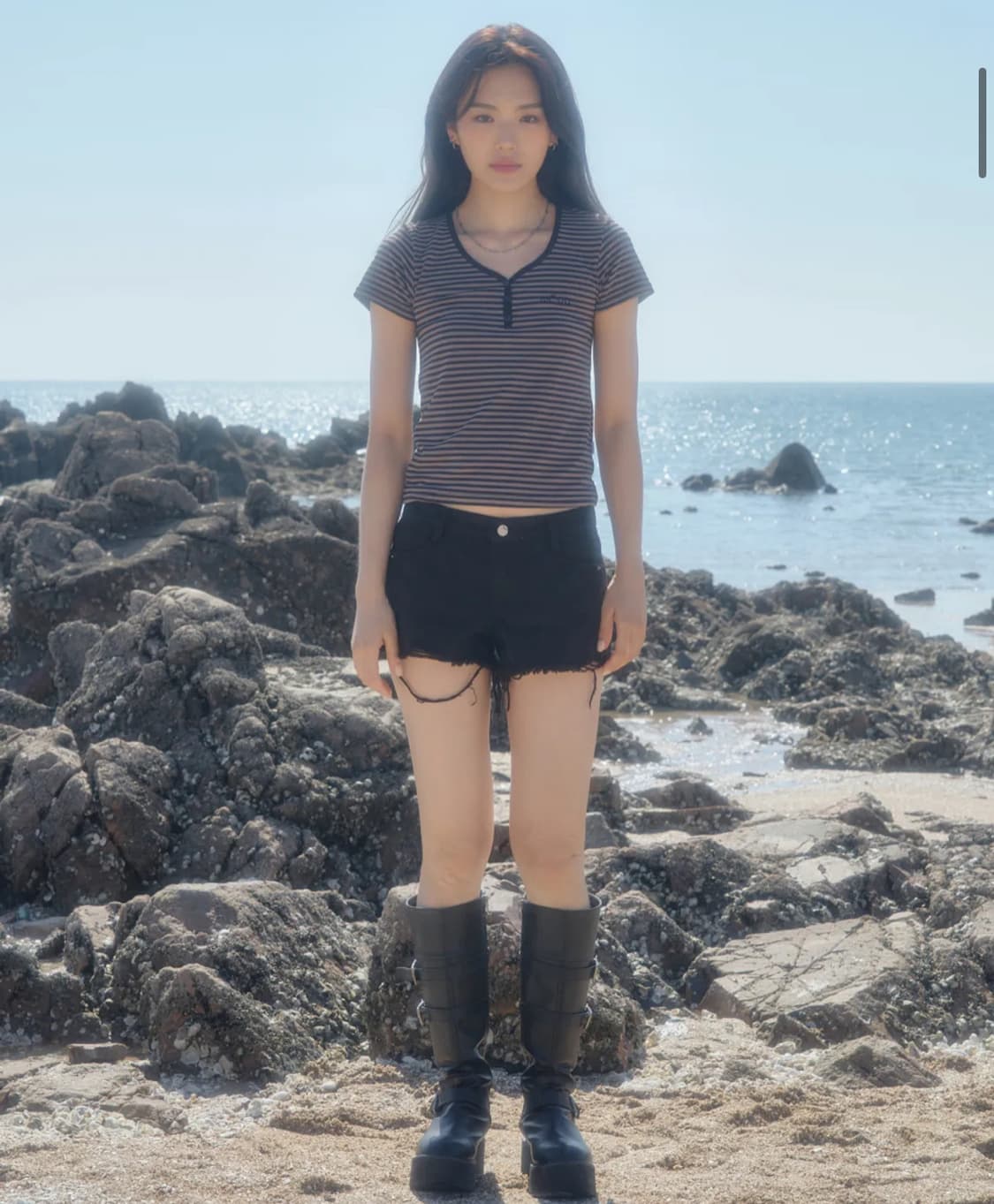 애즈온 캔디 스트라이프 반팔티 상품이미지2