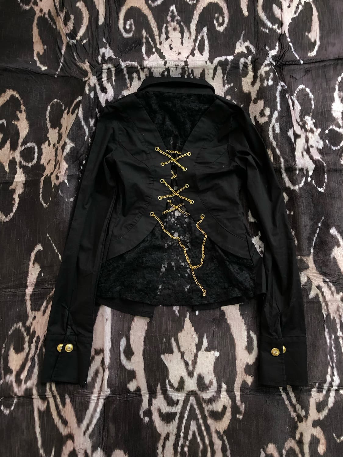 d.i.a. lace gold black shirt 상품이미지4