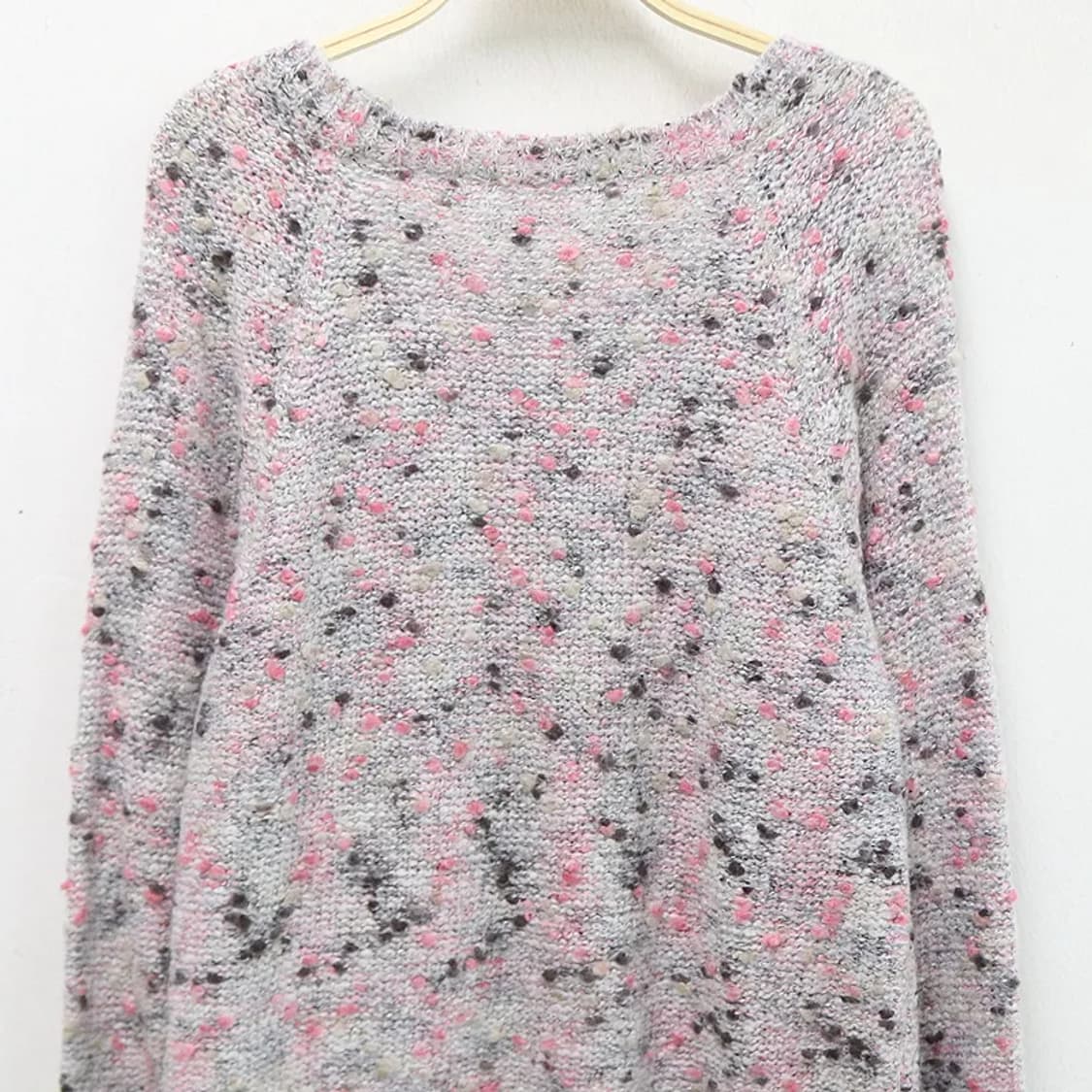 로리즈 팜 딸기우유 딥 유넥 울 혼방 부클 니트 60870 상품이미지5