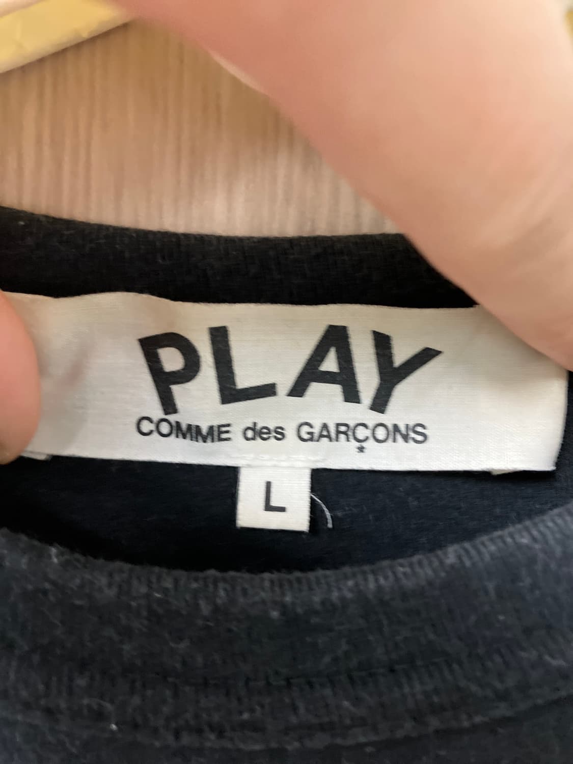 꼼데가르송 반팔 검은색 L사이즈 상품이미지3
