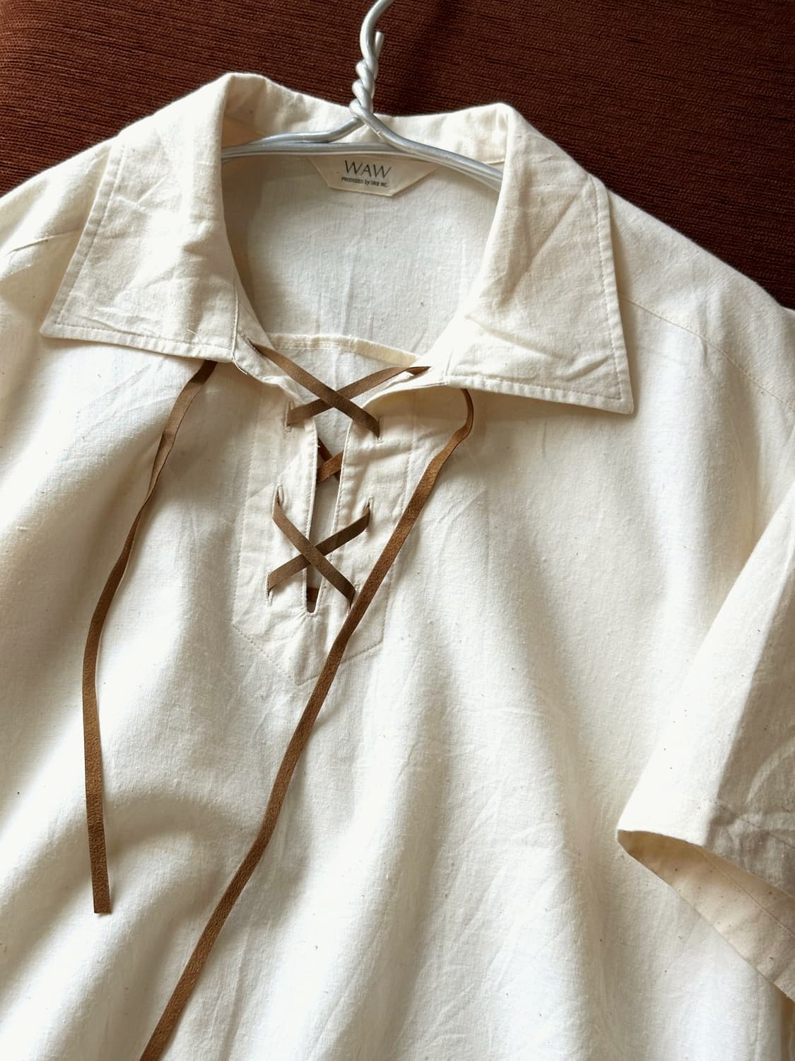 Natural cotton string design P/O shirt 상품이미지2