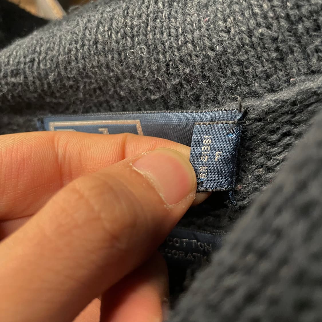 00s 폴로 랄프로렌 숄 넥 해군 앵카 자수 니트 스웨터 N28 상품이미지9