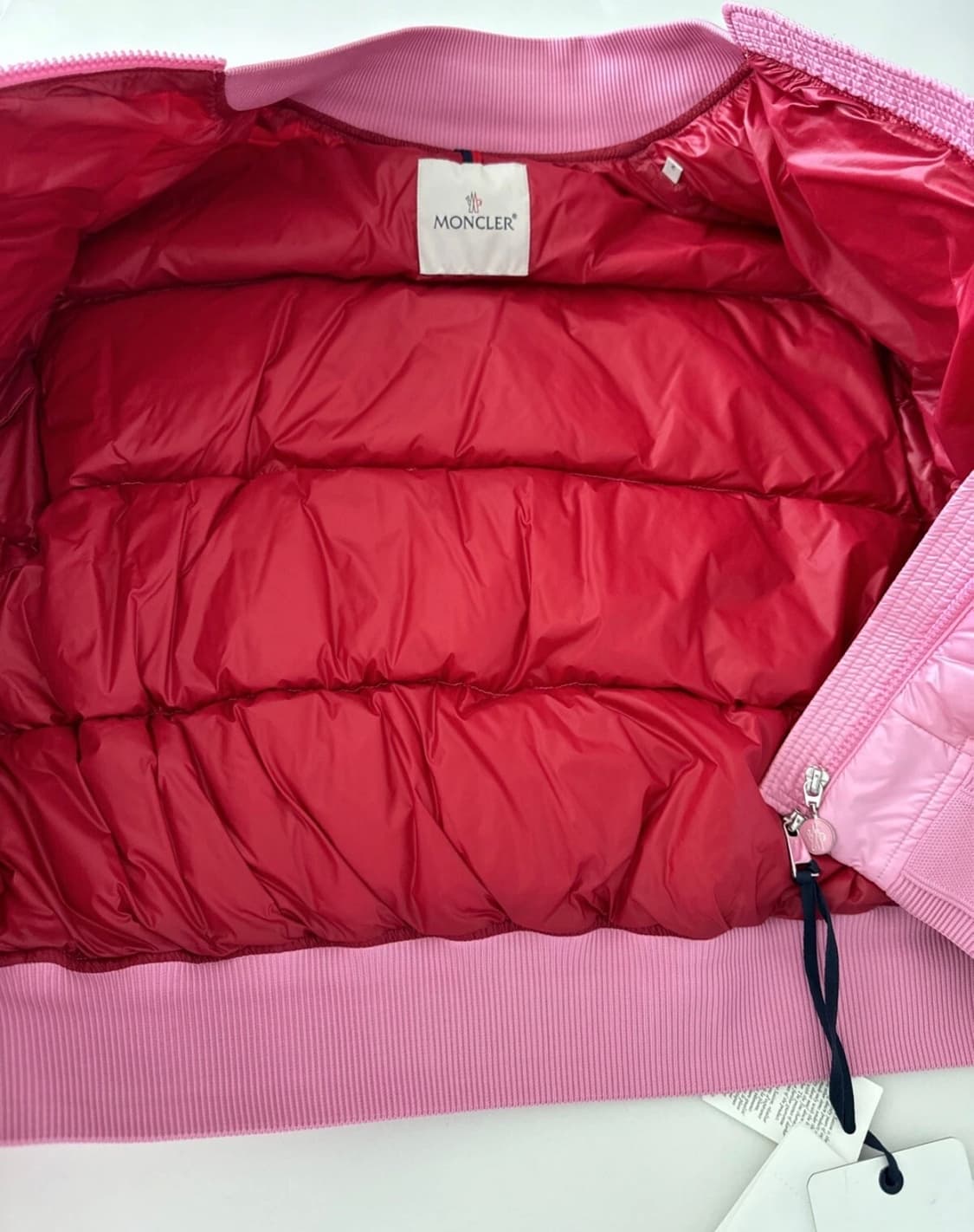 몽클레어 몽클레르 Merlat 다운 봄버 숏패딩 핑크 2 상품이미지6
