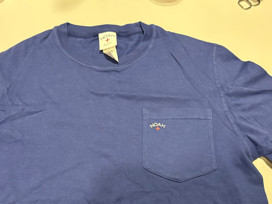 노아 코어 로고 포켓 티 네이비 상품이미지2