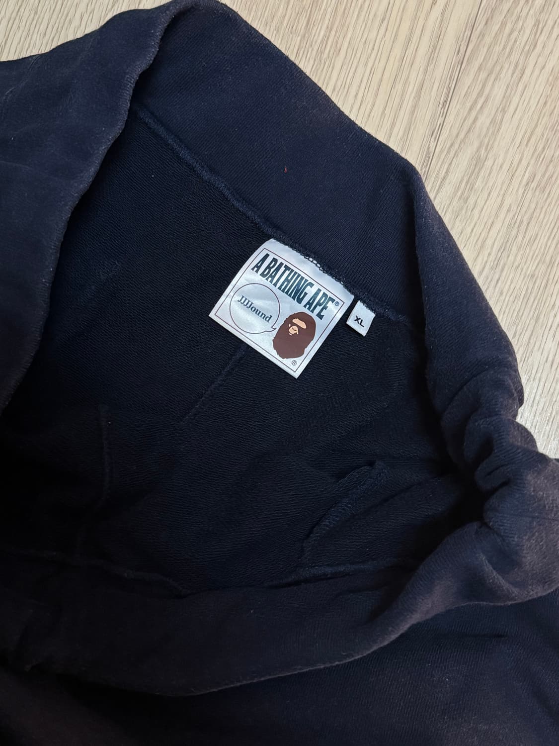 베이프 자운드 JJJJound 컬리지 로고 스웻팬츠 네이비 상품이미지6