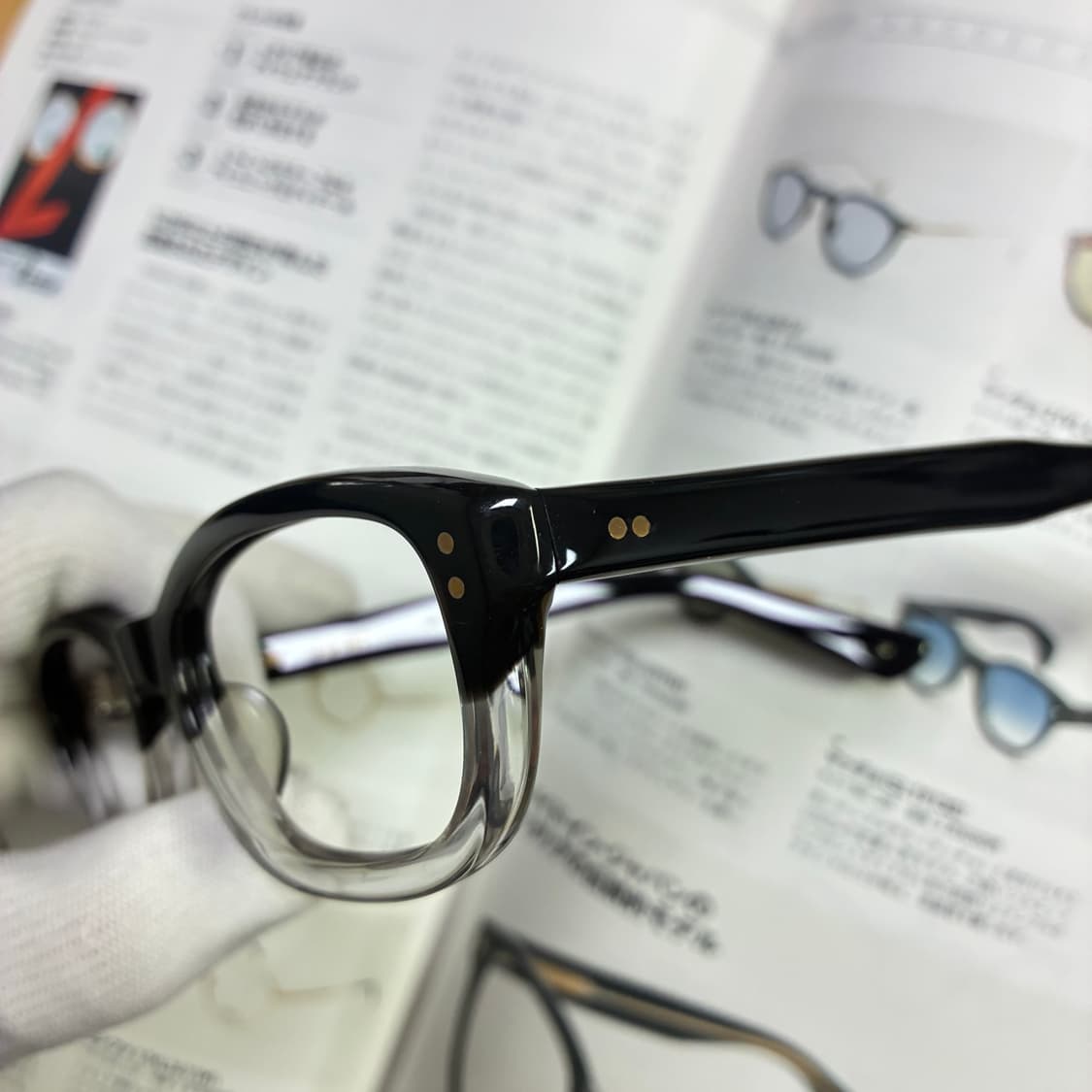 角矢甚治郎作 카도야 진지로 사쿠 일본 장인 셀룰로이드 뿔테 안경 상품이미지3